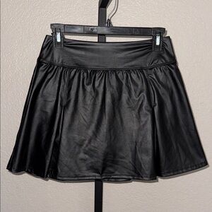 Offline by Aerie Black Pleather Skort